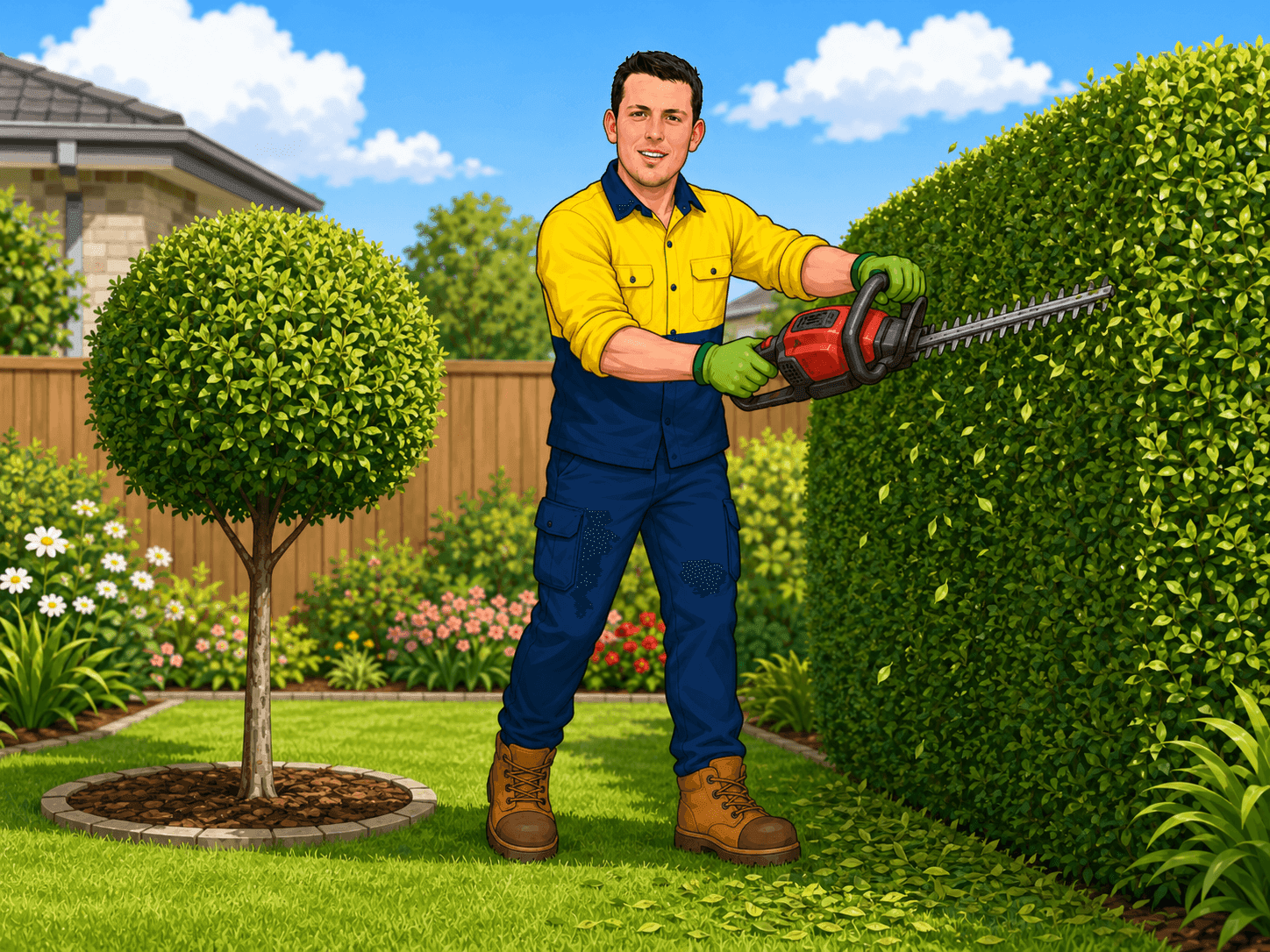 Hedge & Tree Trimming — neat hedges and small trees
