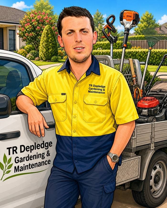 Thomas with Doug the galah — a team that turns heads